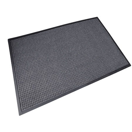 Rhino Mats Town & Country Entrance Mat, Polypropylene/Rubber, 3/8" Thick, Charcoal, 3 ft W x 5 ft L TNC-3660CH